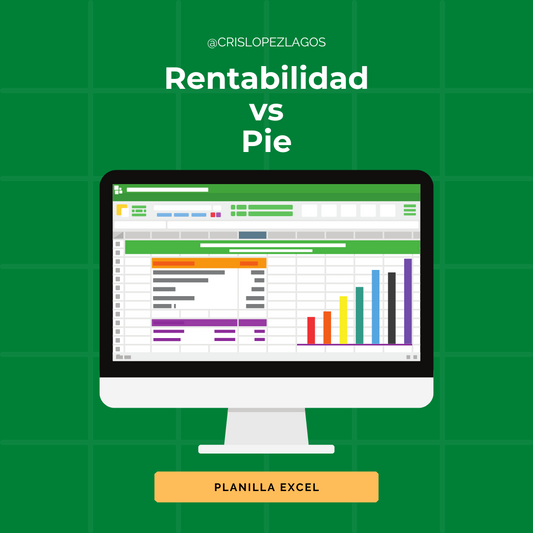 Planilla Rentabilidad Flujo de Caja vs Pie Inversión Inmobiliaria